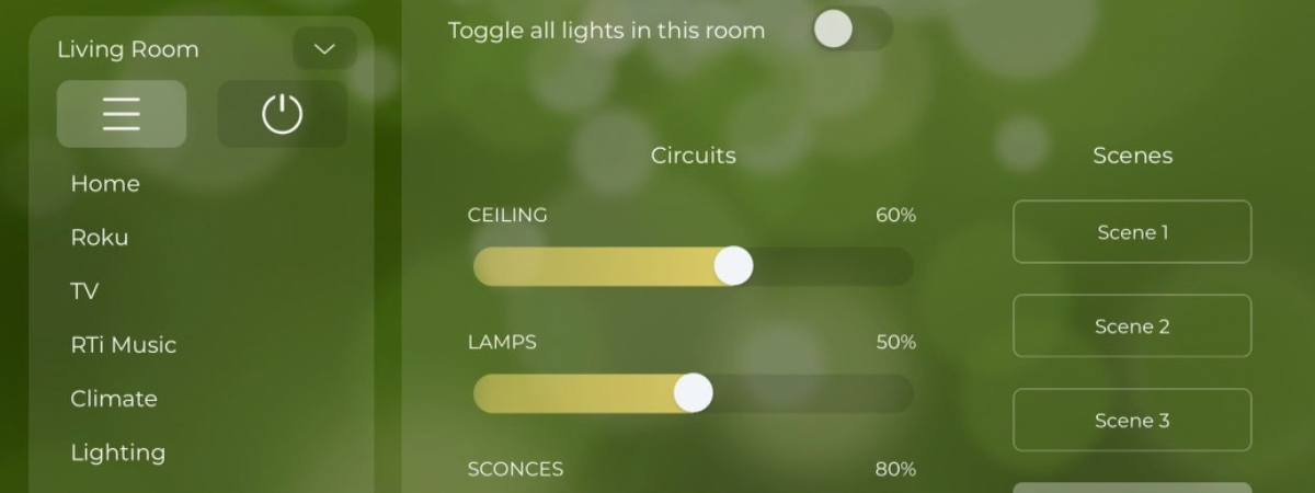 Screenshot reale di un’interfaccia RTI che mostri una routine, un orario modificabile
